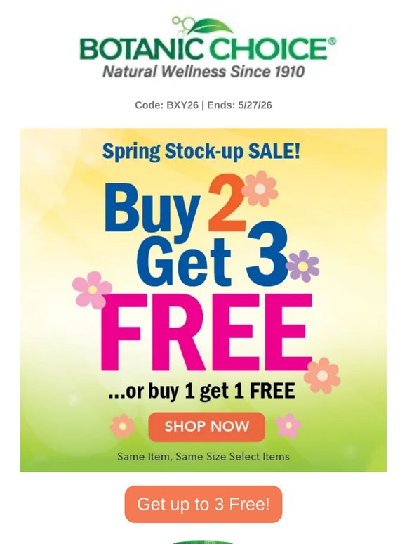 1 Day Only: Get 3 FREE