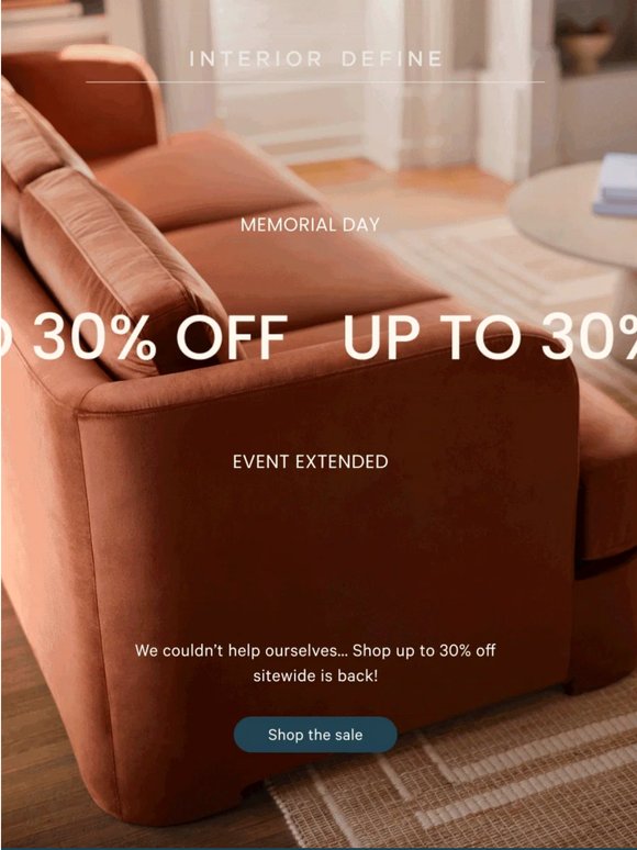 We couldn't help ourselves... up to 30% off is back