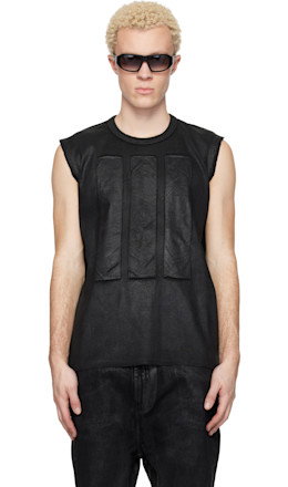 Black Waxed Locust Tank Top - DET BLEV SENT