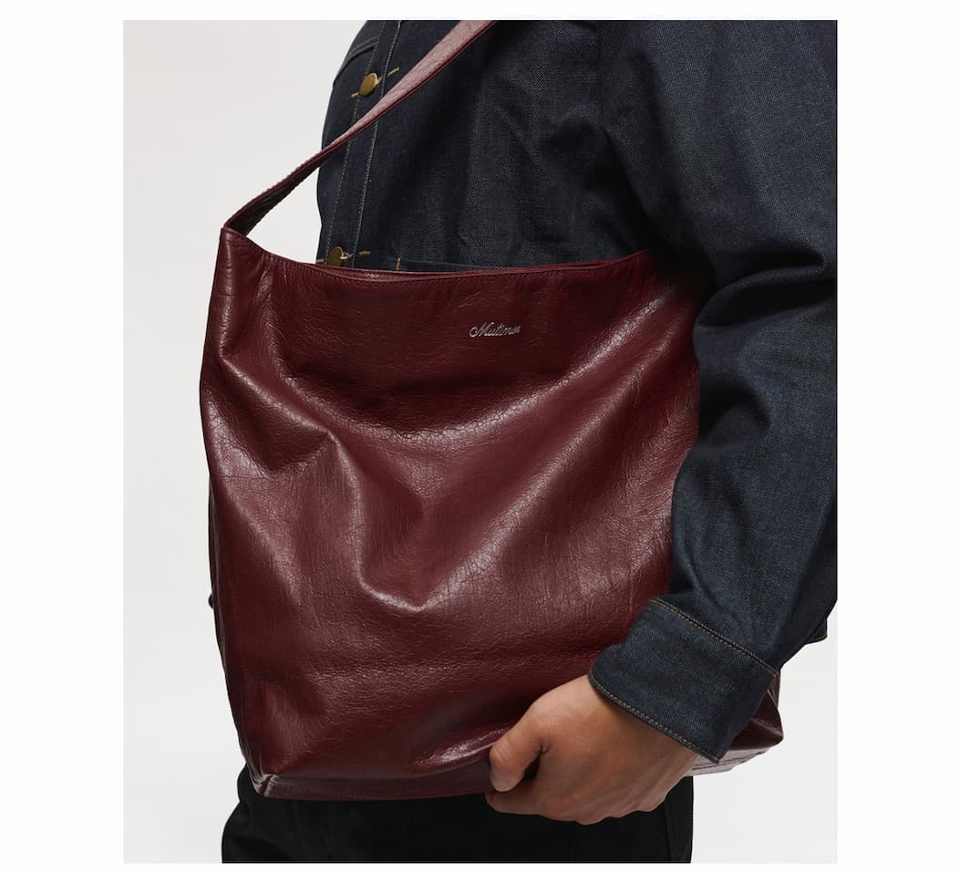 BORDEAUX LEATHER CARRY-ALL EVERYDAY TOTE
