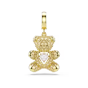 Charm Idyllia, Taglio misto, Orsetto, Tono dorato, Placcato color oro