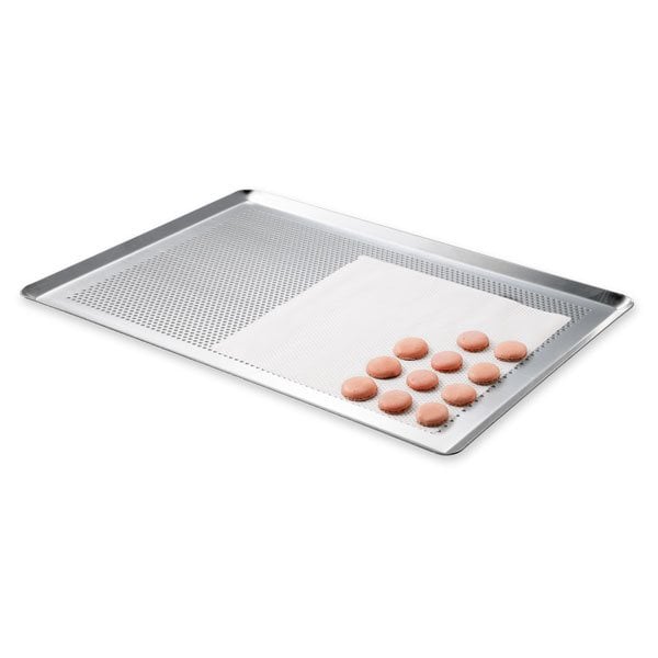 Image of Plaque à pâtisserie micro-perforée professionnelle en aluminium 40 cm Mathon