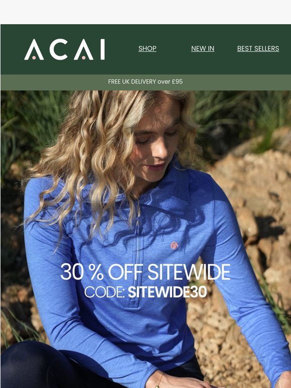 30% Off Sitewide Starts Now