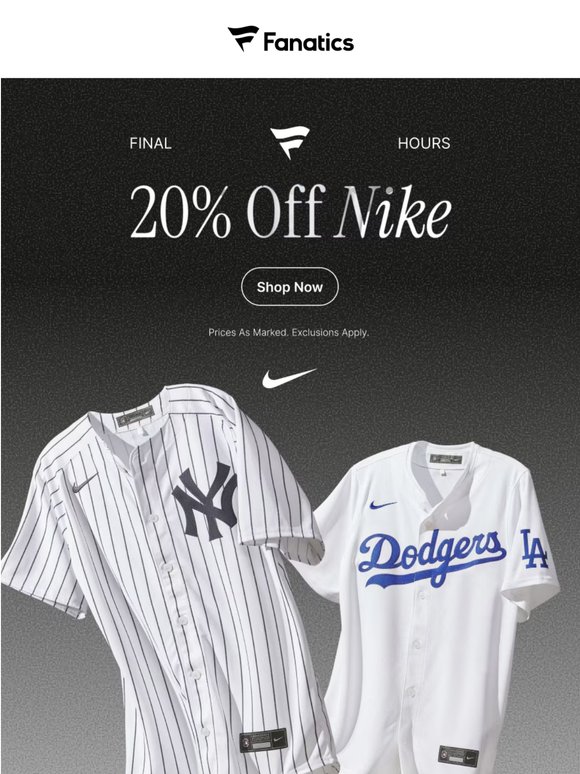 Final Hours: 20% Off Nike