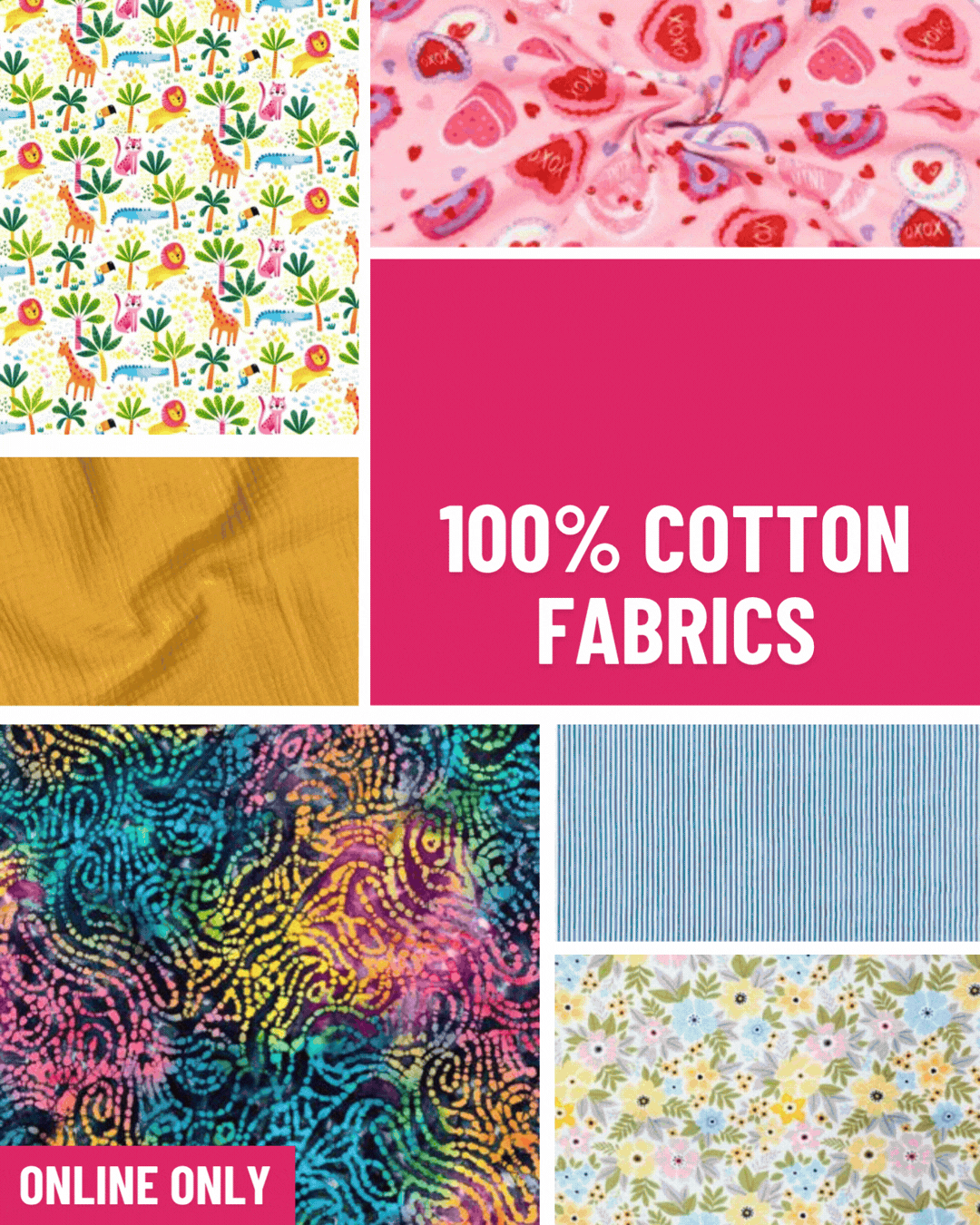 20% OFF 100% COTTON FABRICS