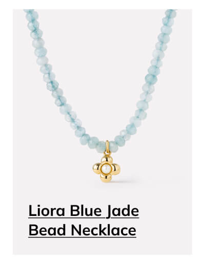 Liora Blue Jade Bead necklace Liora Blue Jade Bead necklace