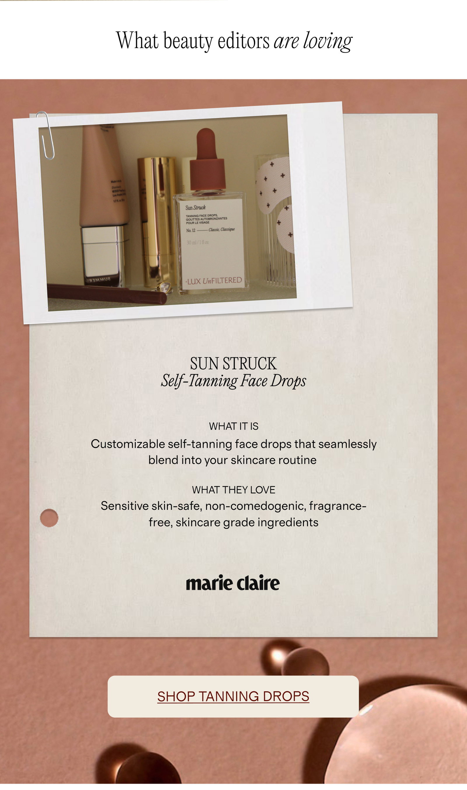 Sun Struck Self-Tanning Face Drops