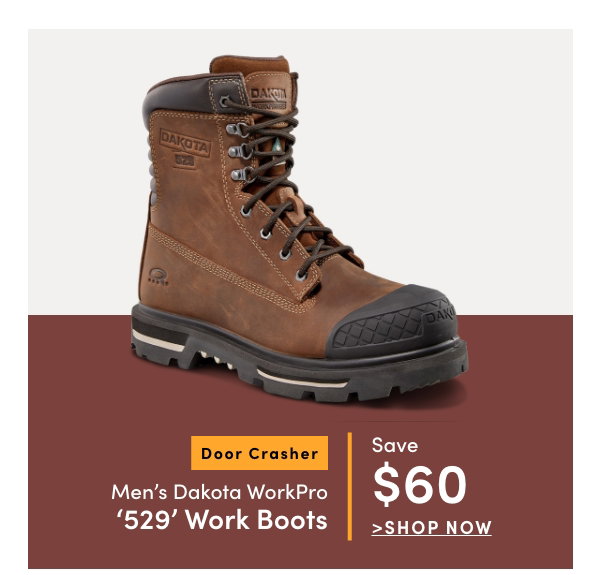 Door Crasher Men's Dakota WorkPro '529' Work Boots Save $60