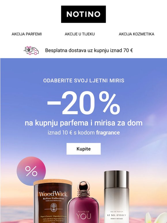 Ne propustite popust od 20 % na parfeme i mirise za dom