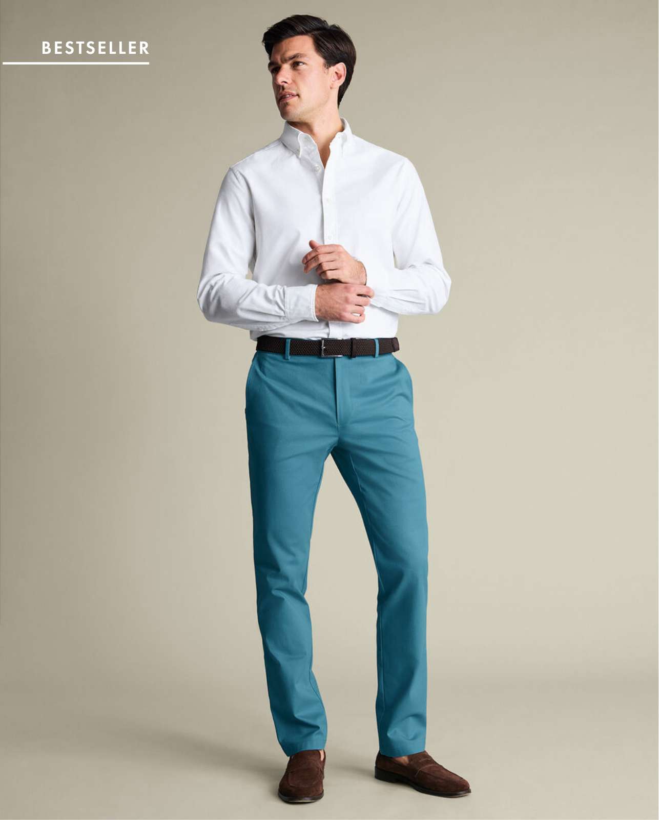 Ultimate Non-Iron Chinos – Teal Green