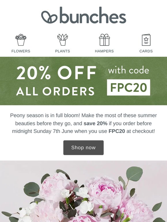 Save 20% on our summer beauties with code FPC20