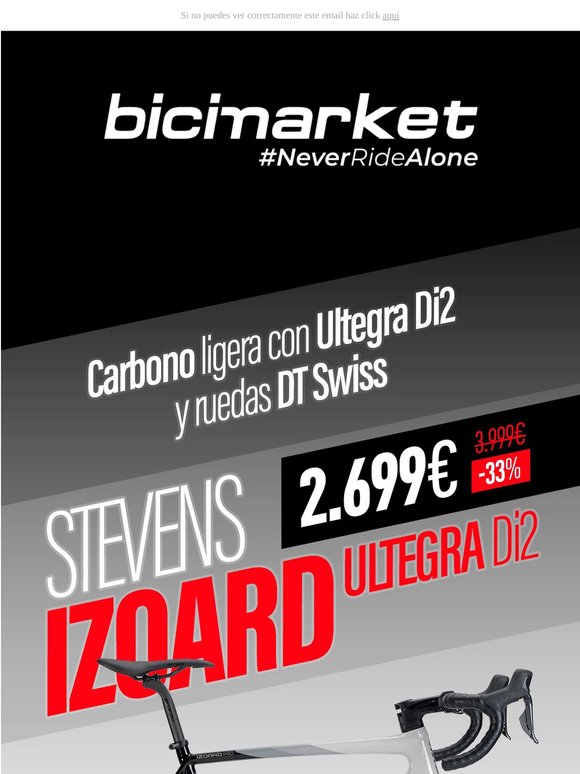 🚴 Stevens Izoard Ultegra Di2: carbono 8.1kg por 2.699€