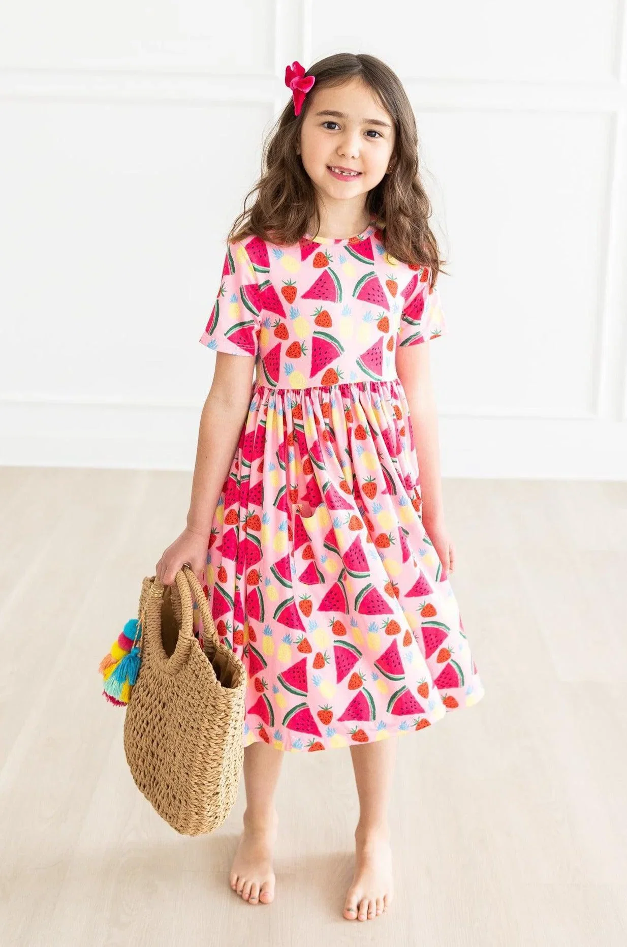Image of Watermelon Wonder S/S Pocket Twirl Dress