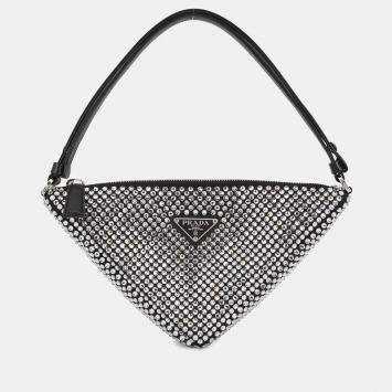 Triangle Pouch Black Satin Cry