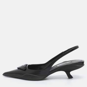 Size 36.5 Black Brushed Leathe