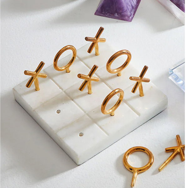 Brass Tic-Tac-Toe Set