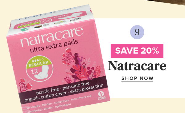 Save 20% on Natracare