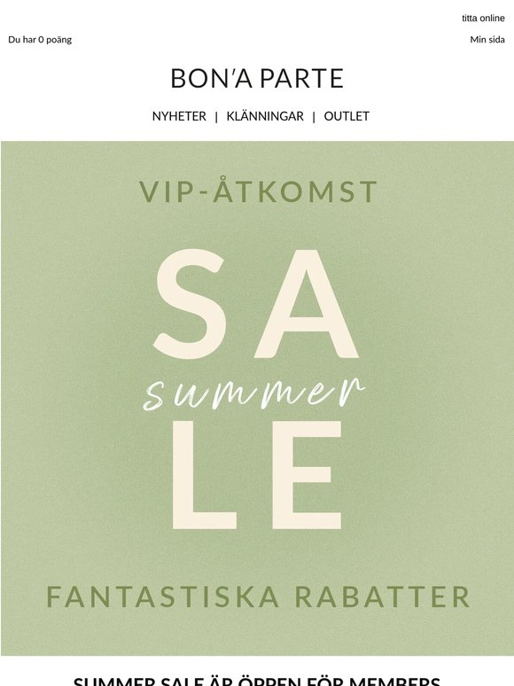 Du är inbjuden till Summer Sale ✨