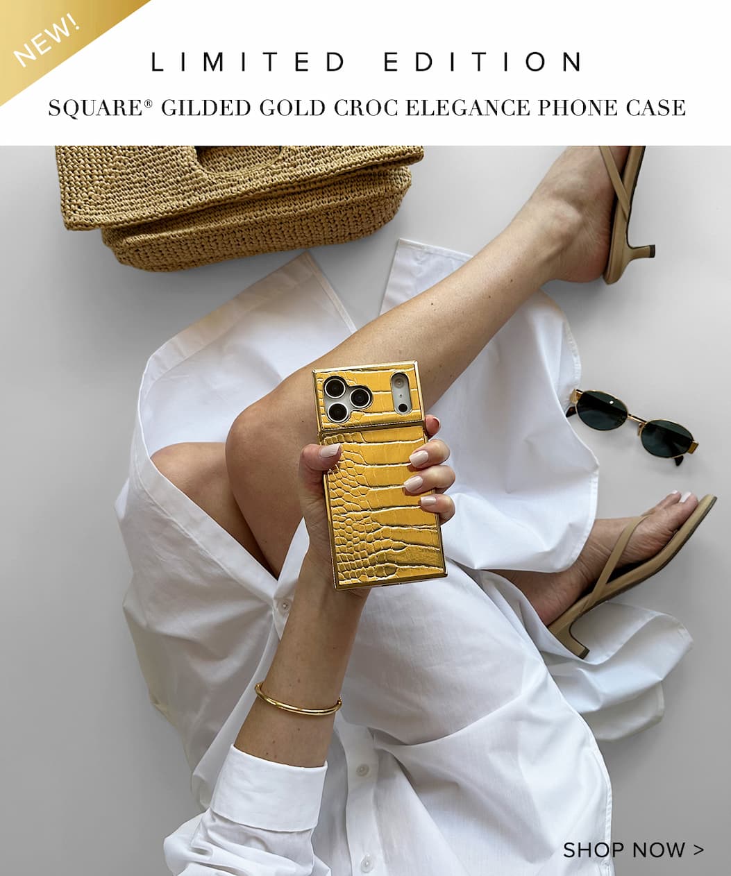 gilded gold croc