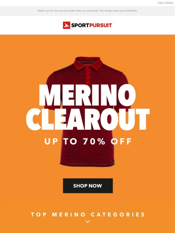 Merino Clearout - Up To 70% Off