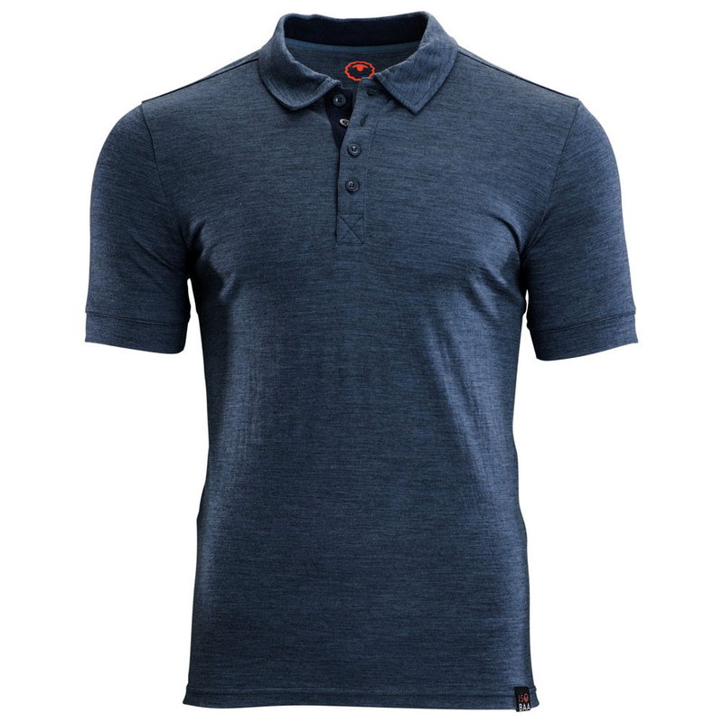 Mens Merino 180 Short Sleeve Polo Shirt (Denim)