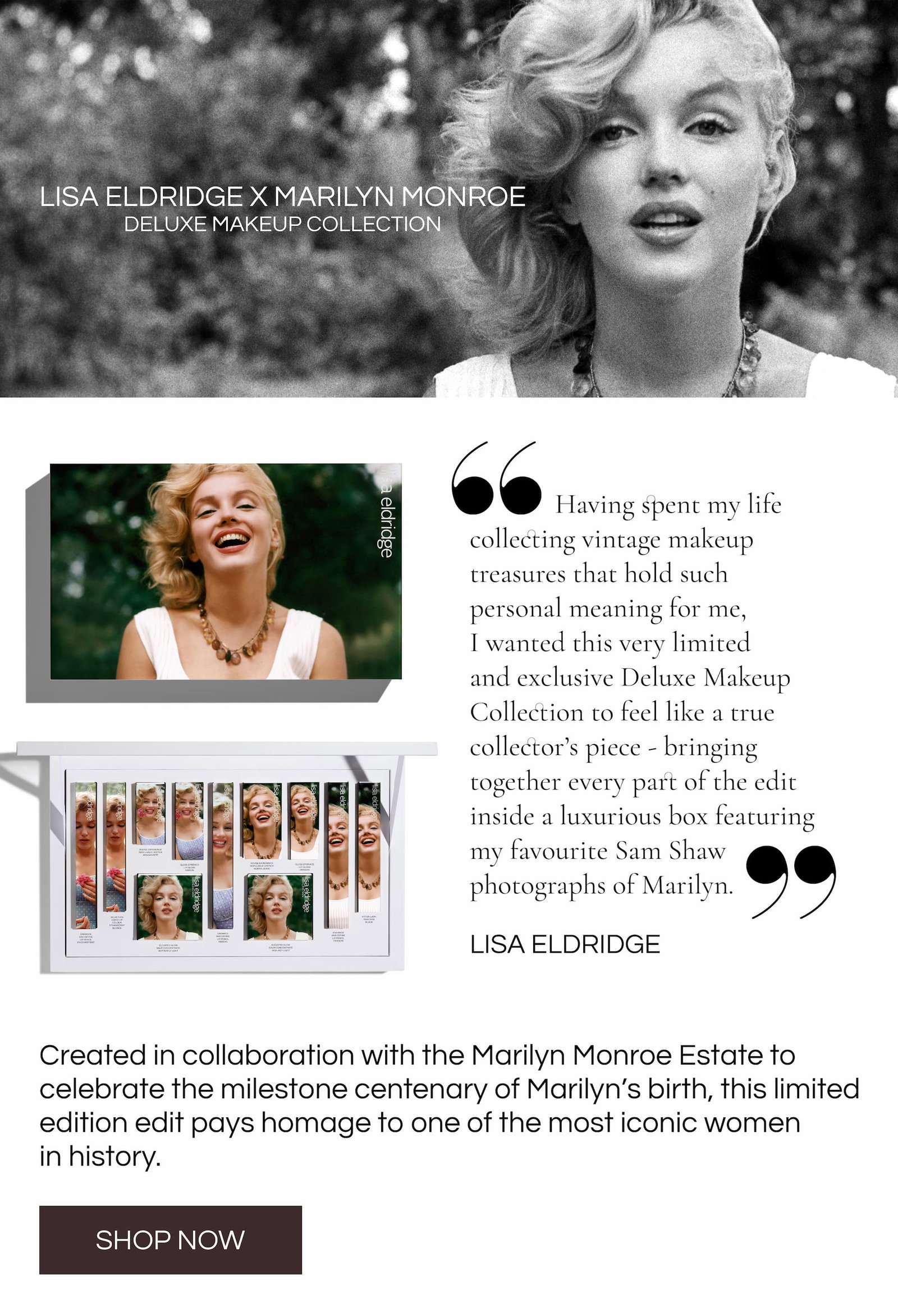 Lisa Eldridge x Marilyn Monroe Deluxe Makeup Collection
