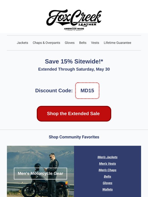2 Days Left to Save 15% Sitewide