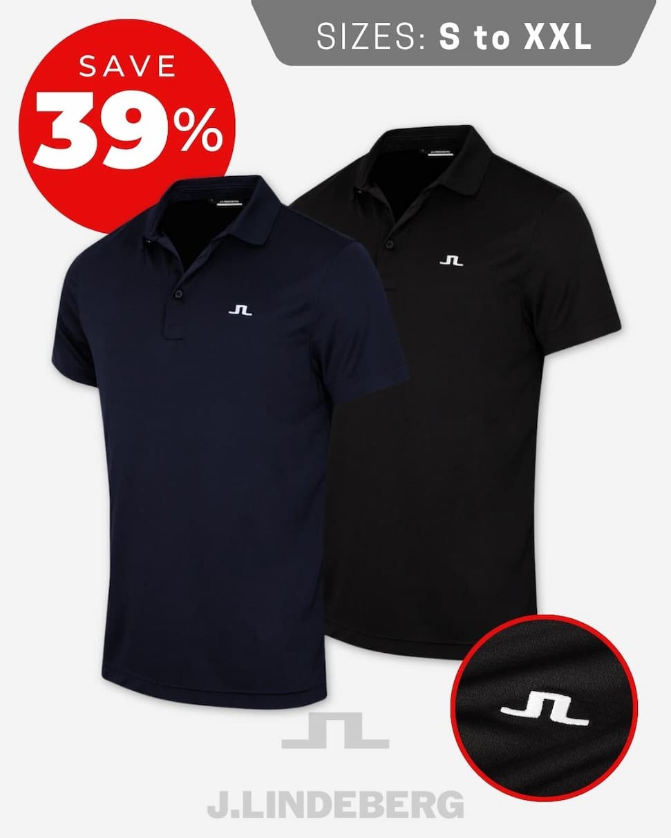 J.Lindeberg Mens Short Sleeve Technical Golf Polo Shirt