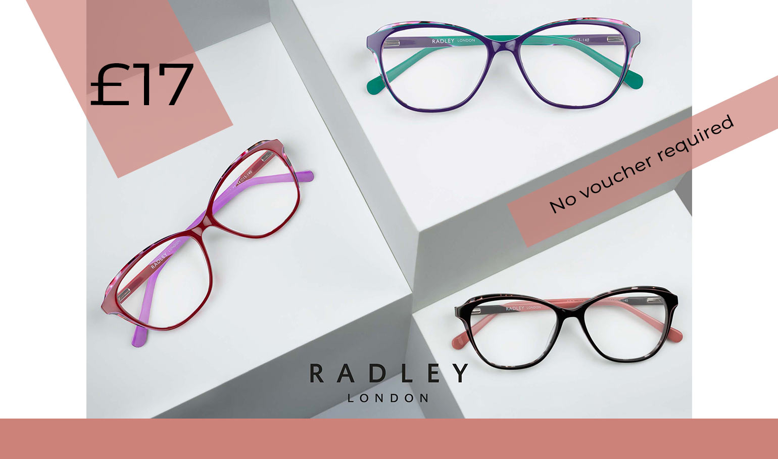 RADLEY Glasses only £17. No voucher required.