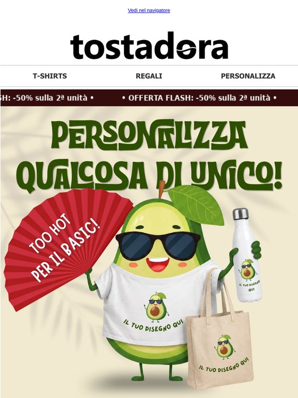 Il -50% continua 🔥 Crea qualcosa di tuo!