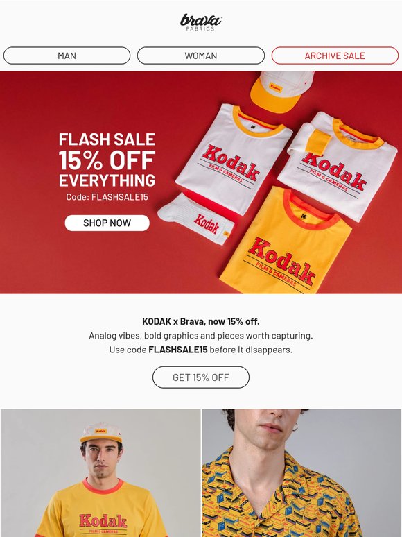 📸KODAK x Brava: 15% Off