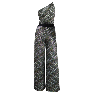 Pot Luck Metallic Stripe Jumpsuit