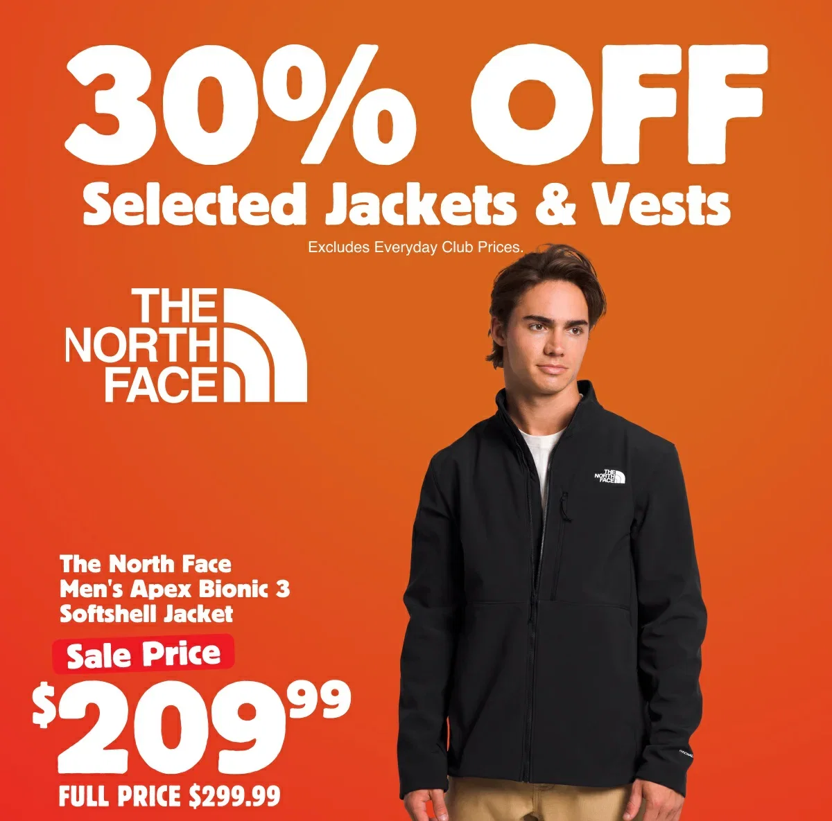 30% off Selected Jackets & Vests