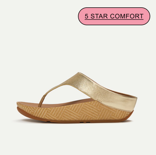 LULU Lux Graphic-Weave Metallic-Leather Toe-Post Sandals Platino