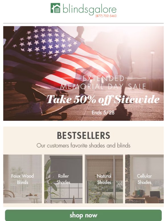 Sitewide Sale Ends at Midnight
