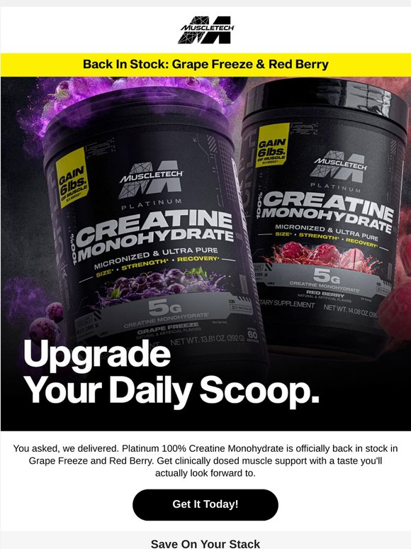 Finally. Flavored Creatine is back.