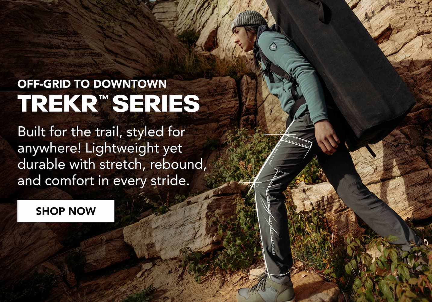 Off-Grid To Downtown Trekr Series. Built for the trail, styled for anywhere!