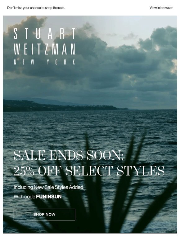 Ending Soon: 25% Off + New Sale Styles Added