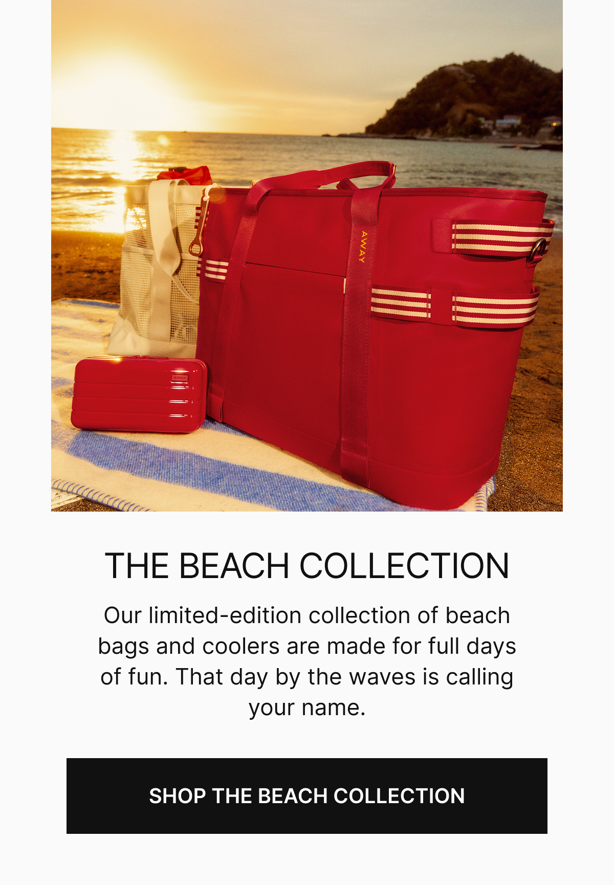 The Beach Collection | Our limited-edition collection of beach bags and coolers are made for full days of fun. That day by the waves ins calling your name. 
