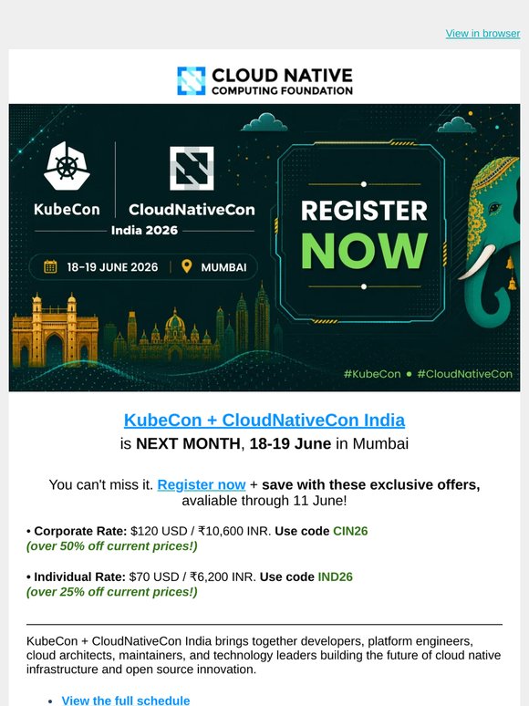 Discount Inside: KubeCon + CloudNativeCon India