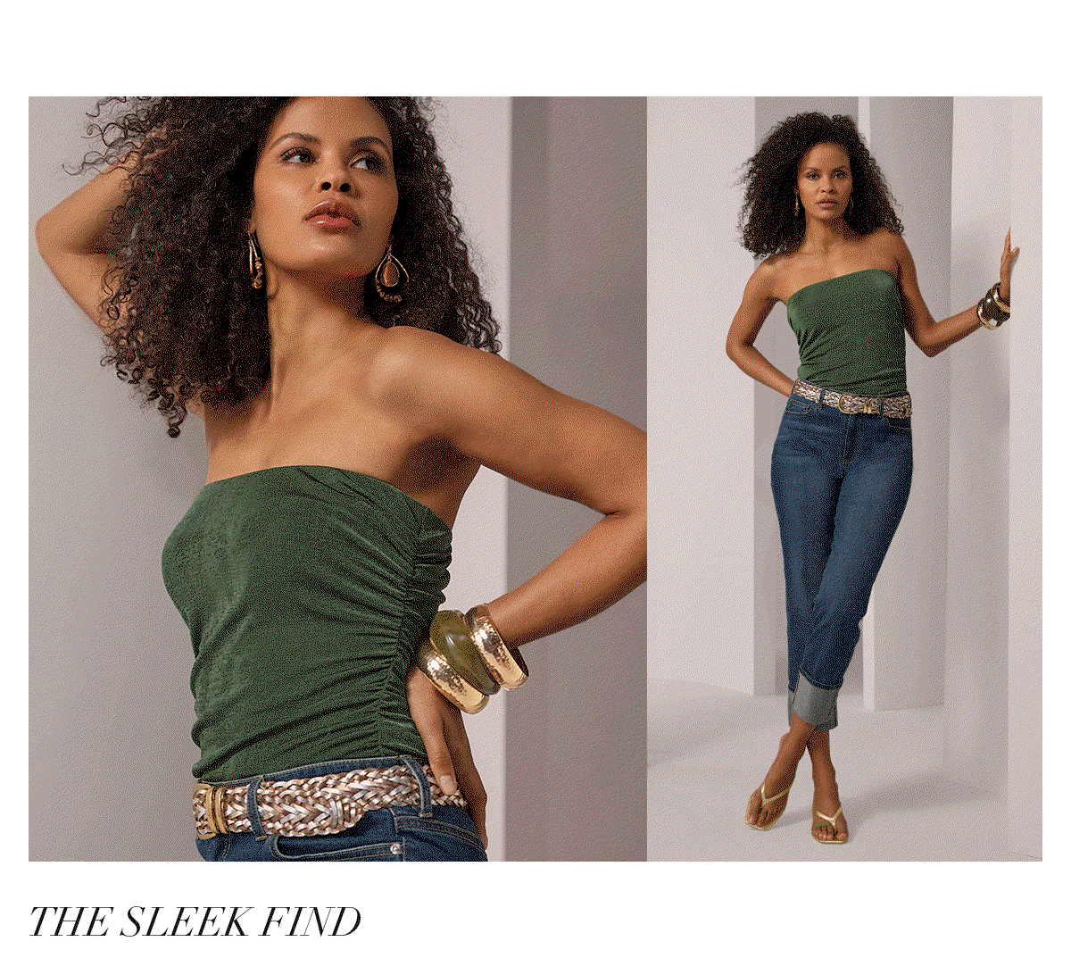 Strapless Ruched Knit Top