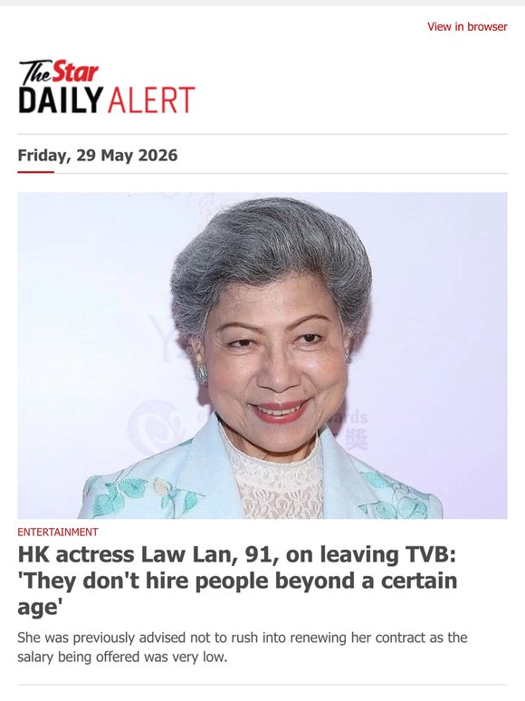 HK actress Law Lan, 91, on leaving TVB: 'They don't hire people beyond a certain age'