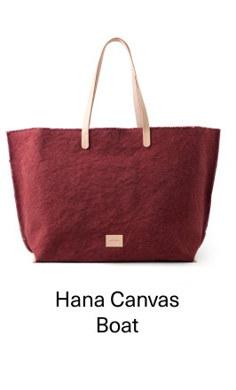 Hana Canvas Boat Bag in Plum