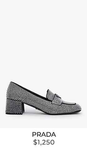 Prada Silver Crystal Square Toe Pumps Size 38.5