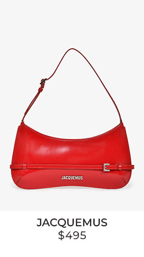 Jacquemus Red Leather 'Le Bisou Ceinture' Shoulder Bag