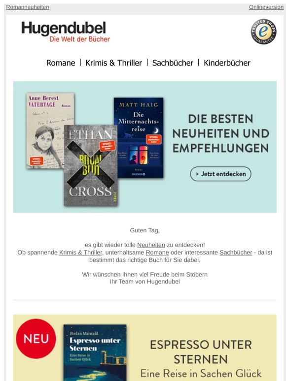 Guten Tag, frisch erschienene Bücher 💫