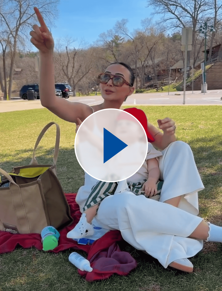 Instagram video of Mira and Zayn at the park