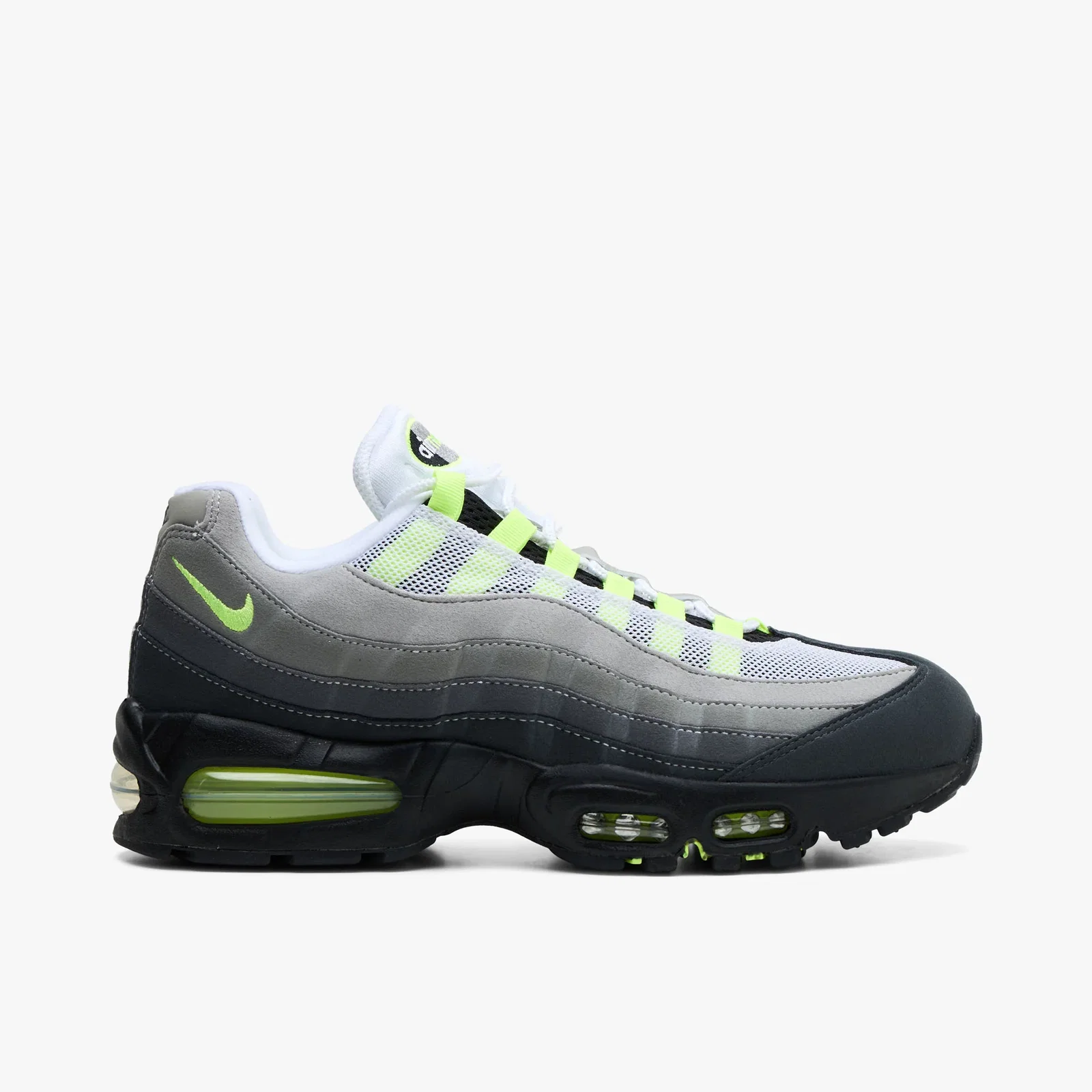 Image of Nike Air Max 95 OG Black / Neon Yellow - Cool Grey