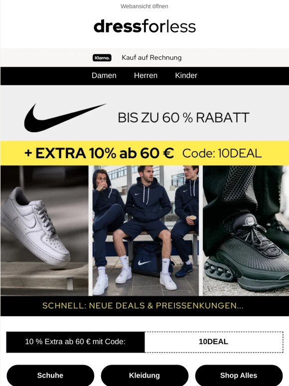 Nike bis zu 60 % reduziert 👟