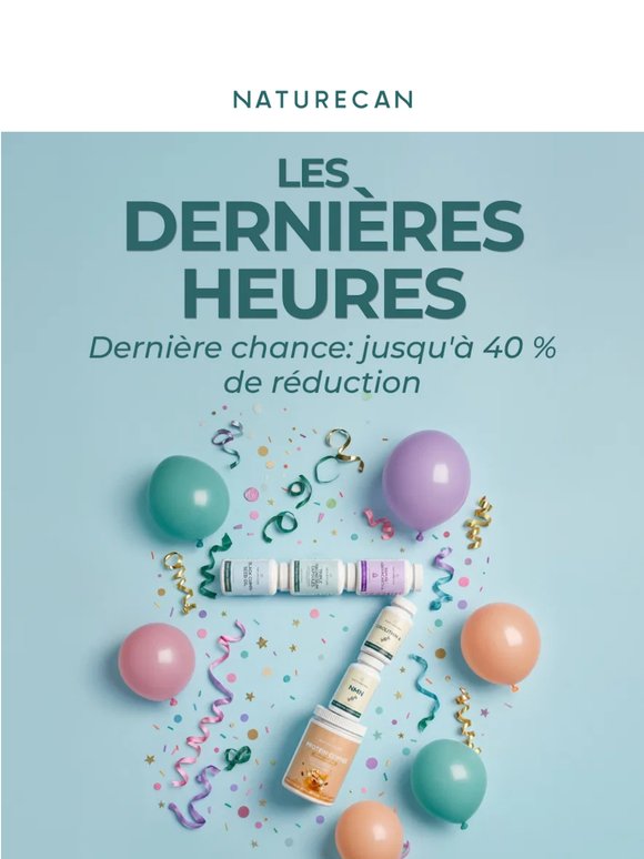 Dernière chance pour profiter de jusqu'à 40 % de réduction!